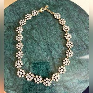 J. Crew snowflake-like design necklace